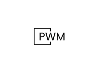 PWM letter initial logo design vector illustration
