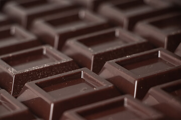 Chocolate background. Chocolate bar close up