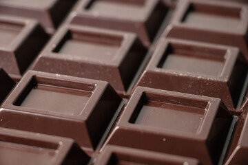 Chocolate background. Chocolate bar close up