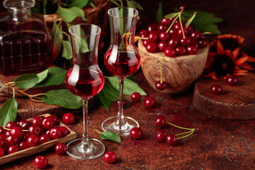 Cherry liquor and ripe juicy berries.