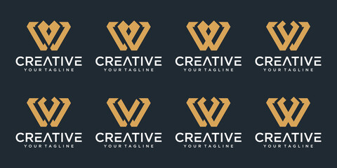 letter w logo design concept