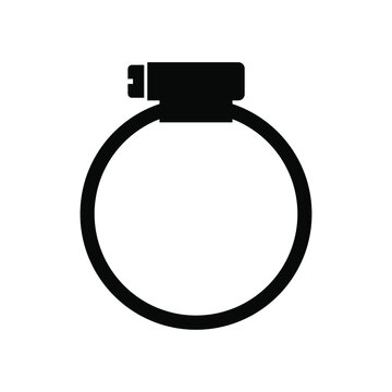 hose clamp icon on white background
