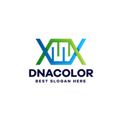 Gradient Abstract DNA Logo Design