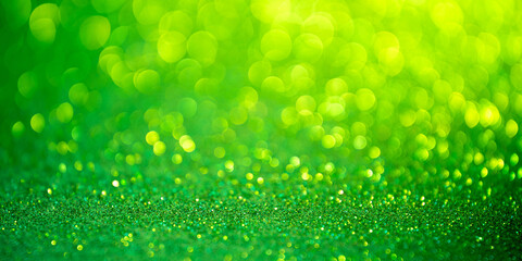 Green glitter christmas abstract background