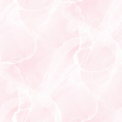 Soft pink texture. Seamless paper background with abstract white dye pattern. Watercolor or gouache paint.	