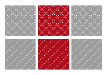 Collection geometric seamless patterns with arrows .vector illustration 