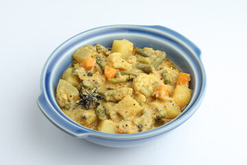 Vegetable coconut Kurma, a South Indian dish