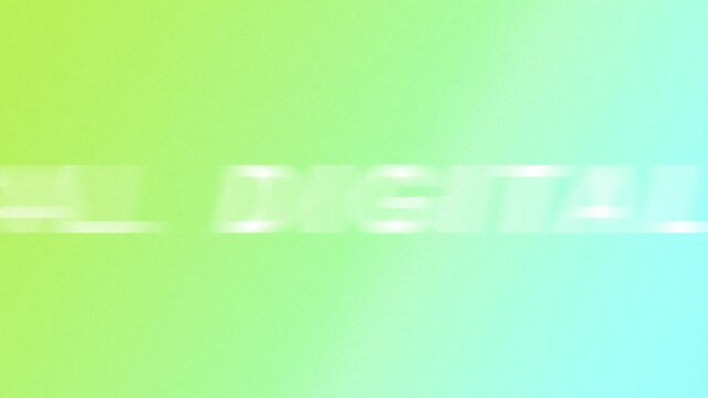 Phygital word animation gradient and green screen with digital and physical word 