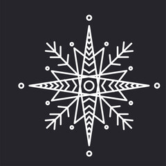 White Set vector snowflakes isolated , Ethnic ice cristal ornament, christmas icons, snowflakes for print, design for banner, idea, cover, booklet, print, flyer, card, poster, badge, postcard
