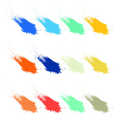 Color palette. Paint brushes. Paint strokes. A palette of oil paints. Palette of watercolor paints. Design addition. Ornaments