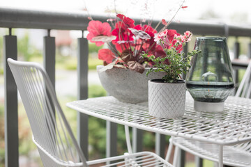 Table on the balcony