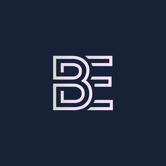 creative Letter BE logo design elements. simple letter BE letter logo, Business corporate letter BE logo design vector