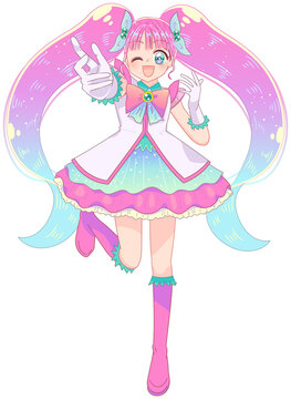 かわいい変身ヒロイン・アニメキャラ・Vtuberのキャラクター