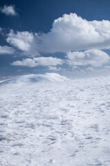 Bieszczady snowy landscape