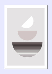 Creative minimalist hand drawn illustrations for wall decoration, postcard or brochure cover design. Hand draw design elements. 