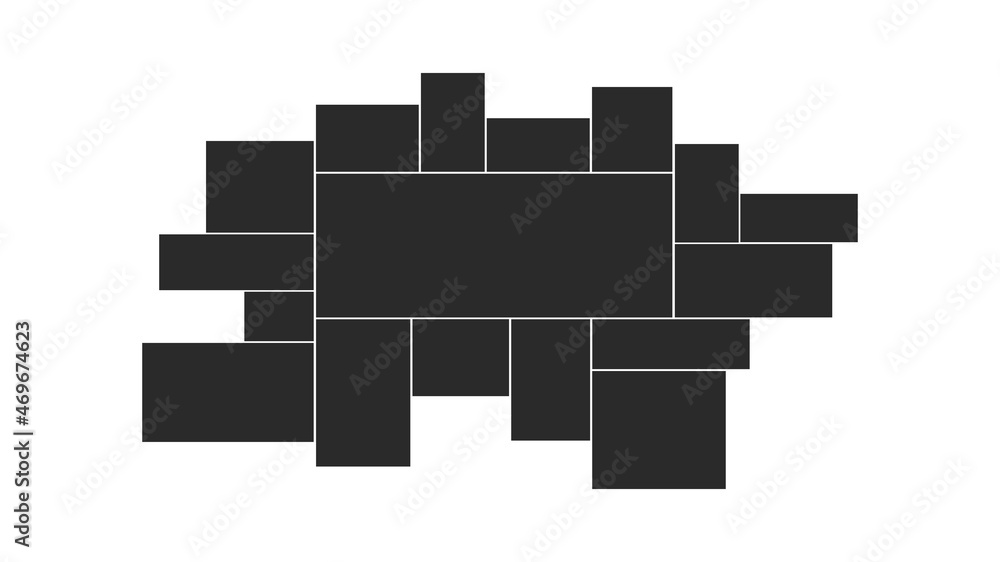 Aufkleber vector empty photo frame. collage template. frames for memory.