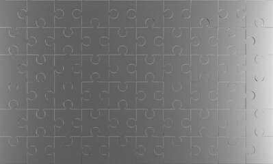 Chromium puzzle background. 3D render illustration.