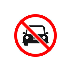 No car sign isolated on white background. Vector