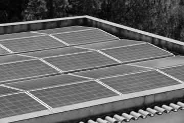 Rooftop solar electricity in Italy black and white