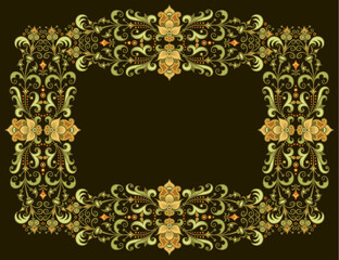 Vector abstract decorative ethnic ornamental illustration.
