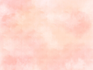 ピンクとオレンジ色の暖かさをイメージする壁紙、水彩画の背景