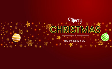 Naklejka premium Merry christmas and Happy new year wallpaper design.