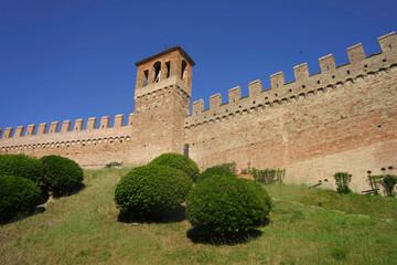 Gradara, historic town in Pesaro e Urbino province surrounded by walls