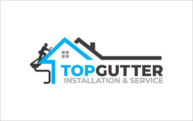 Illustration graphic vector of gutter installation and repair service logo design template © Larrise