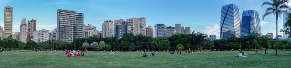  Sao Paulo, Brazil: people having leisure on sunny afternoon in Parque do Povo city park