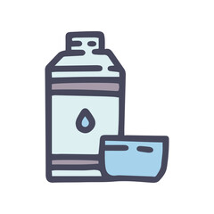 thermos bottle color vector doodle simple icon