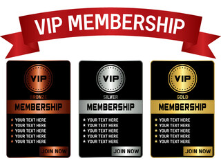 VIP Membership Club plates that can be used for membership plan, deals or promotion.