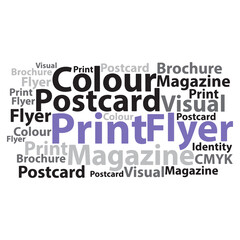 Text cloud. Design wordcloud. Typography concept. Vector illustration.