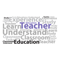 Text cloud. Education wordcloud. Tag concept. Vector illustration.