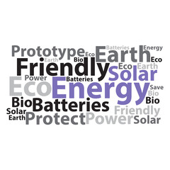 Text cloud. Eco wordcloud. Tag concept. Vector illustration.