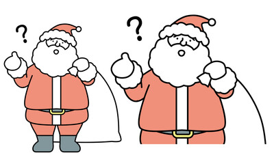 Why?という仕草をするサンタクロースのイラスト素材