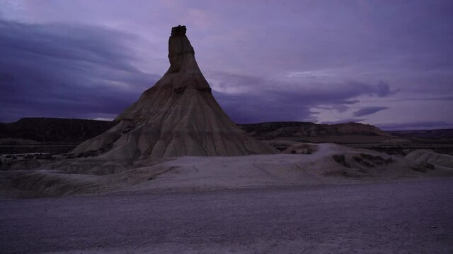 casteldetierra natural monument in the desert of Bardenas Reales in Navarre, Spain