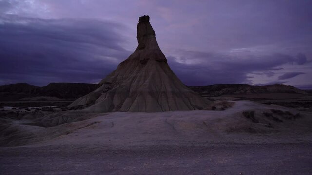 casteldetierra natural monument in the desert of Bardenas Reales in Navarre, Spain