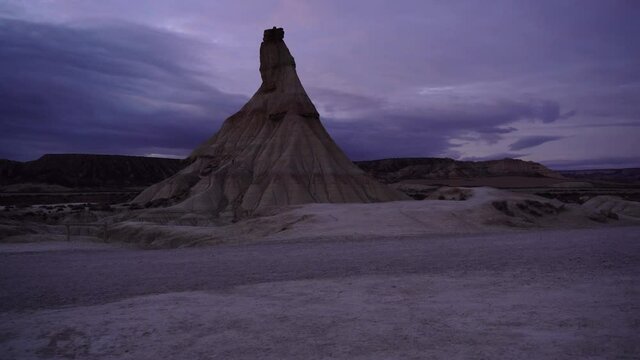 casteldetierra natural monument in the desert of Bardenas Reales in Navarre, Spain