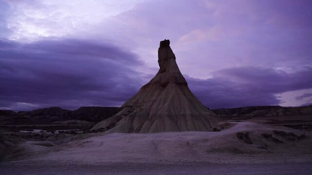 casteldetierra natural monument in the desert of Bardenas Reales in Navarre, Spain