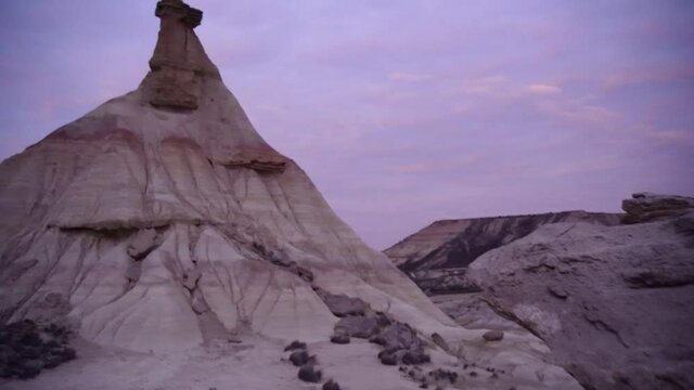 casteldetierra natural monument in the desert of Bardenas Reales in Navarre, Spain