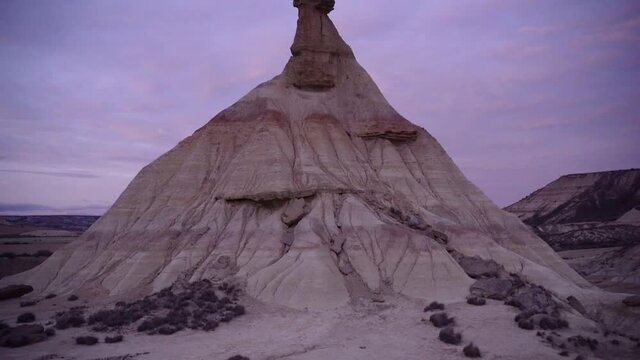 casteldetierra natural monument in the desert of Bardenas Reales in Navarre, Spain