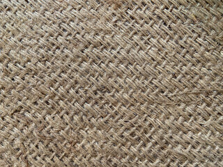 Jute sack pattern macro stock texture photo of khaki or brown colour