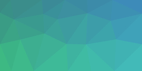 Abstract cyan low poly background of triangles. Usable for wallpaper or background