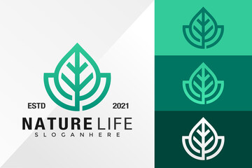 Nature Leaf Logo Design Vector Template