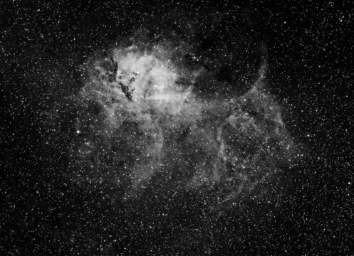 Sh2-132 The Lion nebula Sharpless 2-132 Cepheus Lacerta border