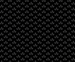 gray color leaf design illustration on black color background.