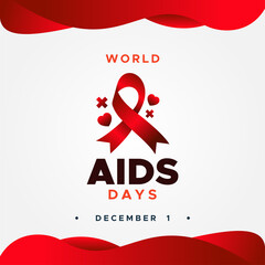 World Aids Day Design Background For Greeting Moment