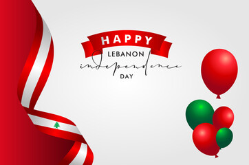 Lebanon Independence Day Design Background For Greeting Moment