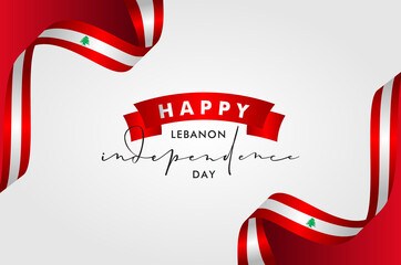 Lebanon Independence Day Design Background For Greeting Moment - obrazy, fototapety, plakaty