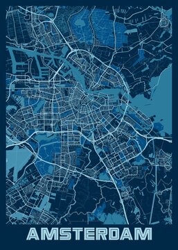 Amsterdam - Netherlands Peace City Map
